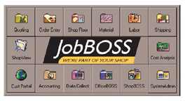 Logo for JobBOSS - order and job tracking system